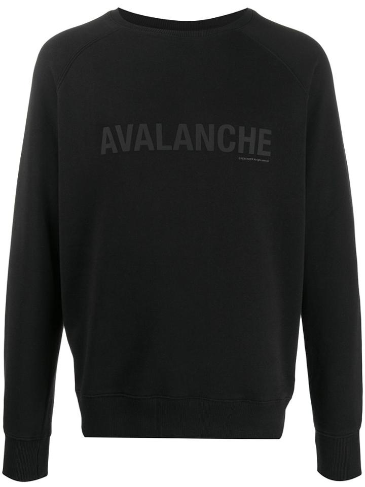 Ron Dorff Printed Long-sleeved Sweater - Black