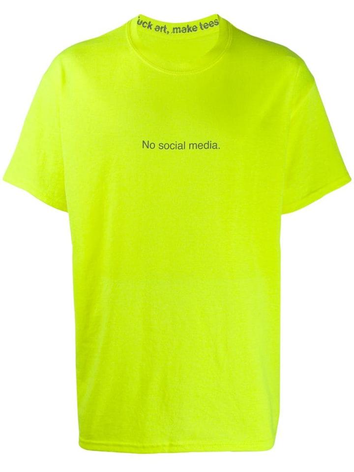 F.a.m.t. No Social Media T-shirt - Yellow