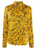 Love Moschino All Over Logo Print Blouse - Yellow