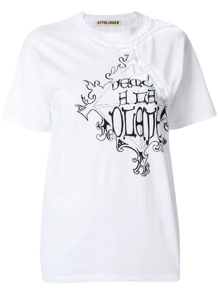 Ottolinger Tied Patch T-shirt - White