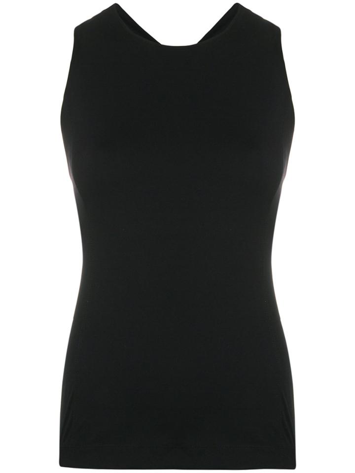 No Ka' Oi Cross Strap Sports Top - Black