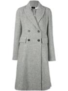 Isabel Marant - Double Breasted Coat - Women - Viscose/alpaca/virgin Wool - 40, Women's, Grey, Viscose/alpaca/virgin Wool