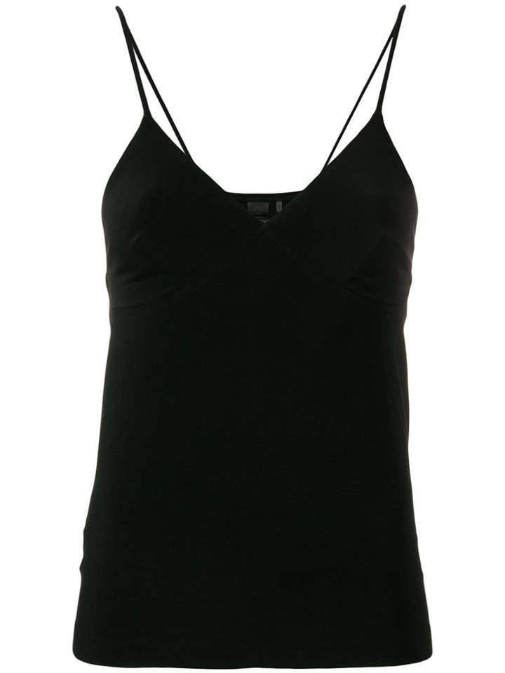 Norma Kamali Slim Fit Vest Top - Black
