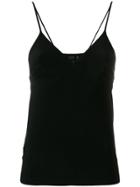 Norma Kamali Slim Fit Vest Top - Black