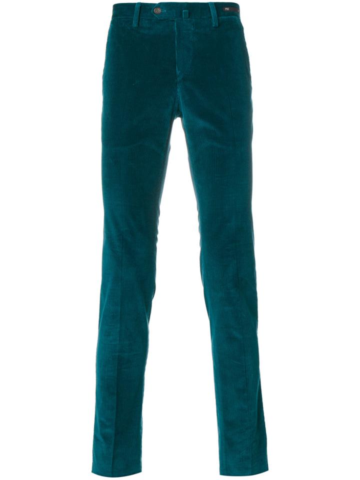 Pt01 Velvet Corduroy Trousers - Blue