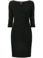 Lauren Ralph Lauren Draped Keyhole Cut Mini Dress - Black