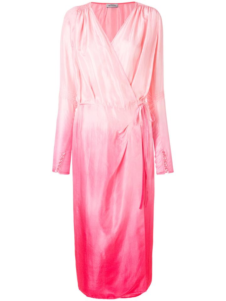 Attico Ombre Dress Robe - Pink & Purple