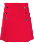 Liu Jo Button-detail Short Skirt - Red