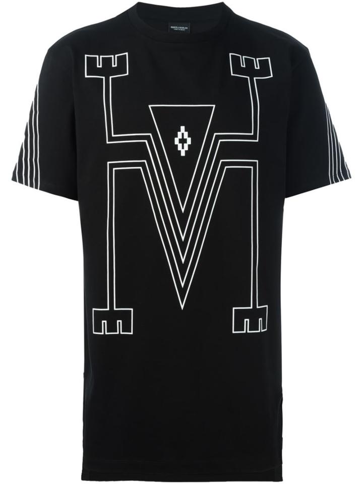 Marcelo Burlon County Of Milan 'tupungato' T-shirt, Men's, Size: Xs, Black, Cotton/polyester