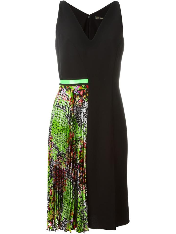 Versace Floral Asymmetric Dress