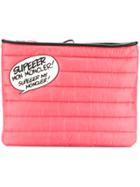 Moncler Speech Bubble Quilted Clutch - Pink & Purple
