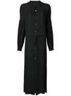 En Route Belted Shirt Dress - Black