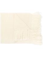 Golden Goose Ribbed Knit Scarf - White