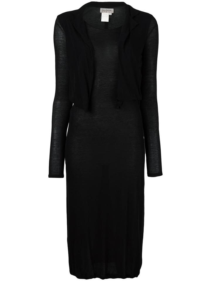 Yohji Yamamoto Vintage Jacket Front Dress - Black