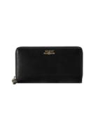 Gucci Leather Zip Around Wallet With Gucci Logo - Black