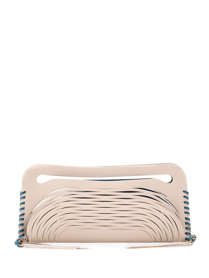 Eudon Choi Cut-out Detail Clutch Bag - Neutrals