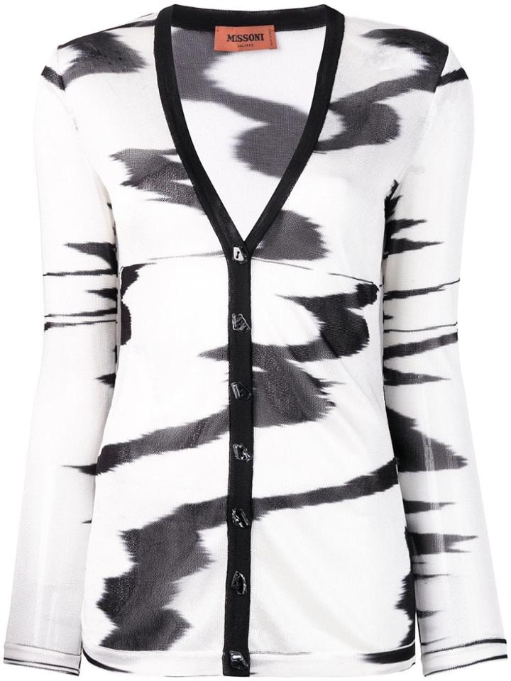 Missoni Abstract Patterned Cardigan - White