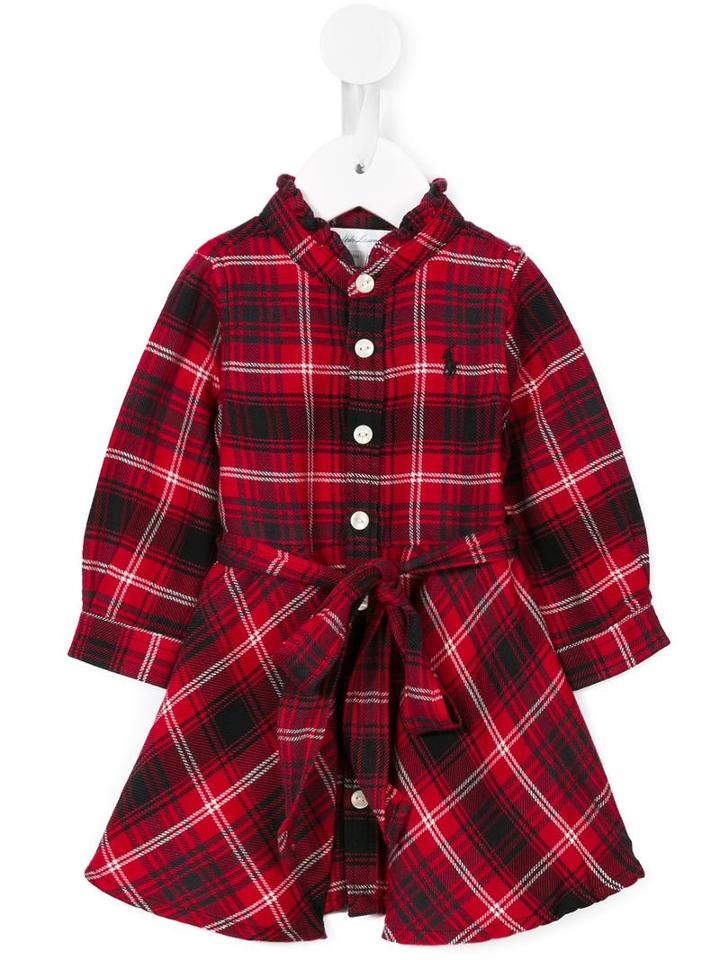 Ralph Lauren Kids - Plaid Shirt Dress - Kids - Cotton - 18 Mth, Toddler Girl's, Red
