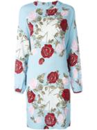 Antonio Marras Floral Print Dress, Women's, Size: 46, Blue, Viscose/spandex/elastane/cotton