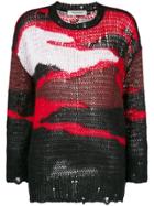 Valentino Colour Block Knitted Sweater - Black