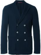 Fay Jacquard Effect Double Breasted Blazer