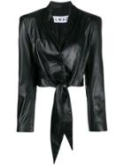 Almaz Bead Embroidered Cropped Jacket - Black