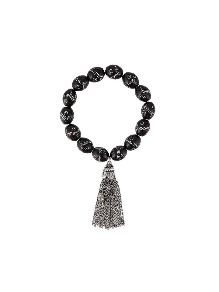 Loree Rodkin Pavé Diamond Bead Tassel Bracelet