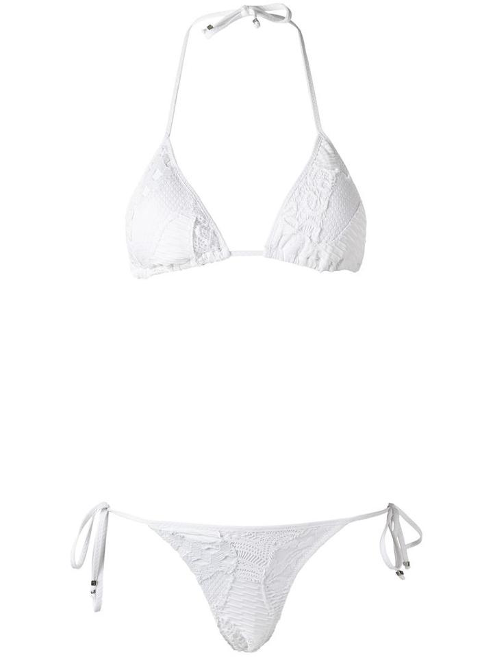 Amir Slama - Triangle Bikini Set - Women - Elastodiene - P, White, Elastodiene