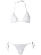 Amir Slama - Triangle Bikini Set - Women - Elastodiene - P, White, Elastodiene