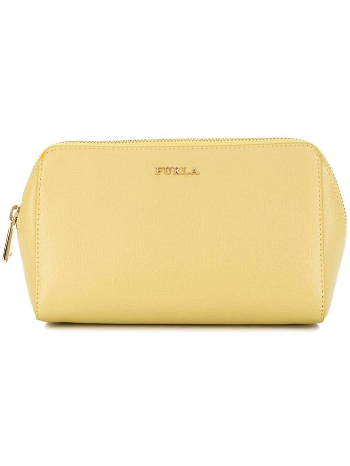 Furla Logo Make Up Bag - Yellow
