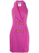 Moschino Decorative Button Short Dress - Pink