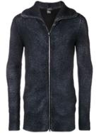 Avant Toi Fuzzy Knit Jacket - Blue