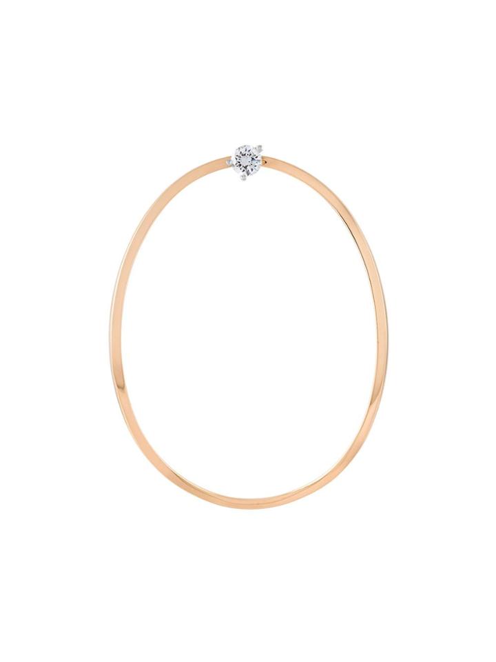 Delfina Delettrez Pearl And Diamond Hoop Earring - Metallic