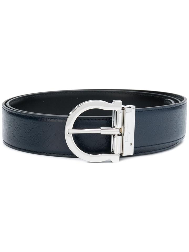 Salvatore Ferragamo Gancio Buckle Belt - Blue
