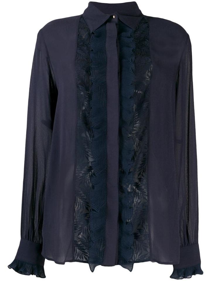 Just Cavalli Lace Panel Blouse - Blue
