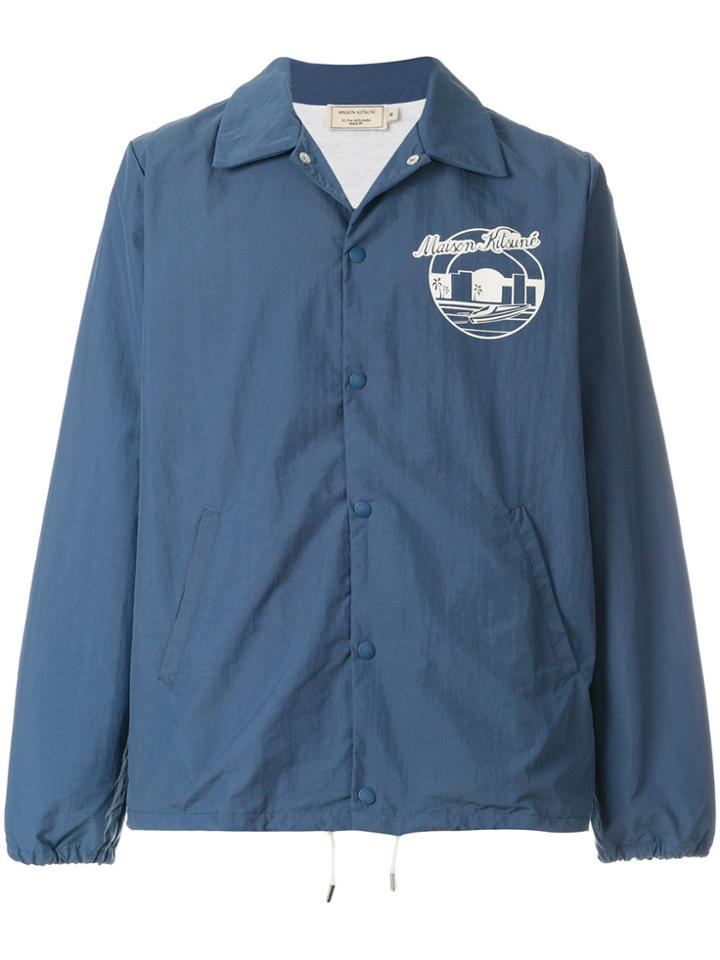 Maison Kitsuné Logo Patch Jacket - Blue