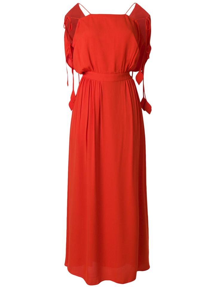 Tory Burch Tie Strap Maxi Dress - Yellow & Orange