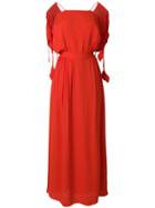 Tory Burch Tie Strap Maxi Dress - Yellow & Orange