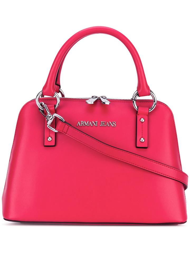 Armani Jeans - Zipped Tote - Women - Cotton/polyester/polyurethane/viscose - One Size, Red, Cotton/polyester/polyurethane/viscose