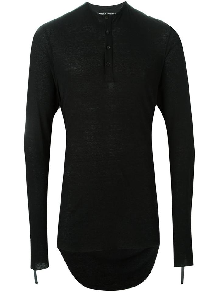 Cedric Jacquemyn Long Line Henley Top