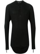 Cedric Jacquemyn Long Line Henley Top