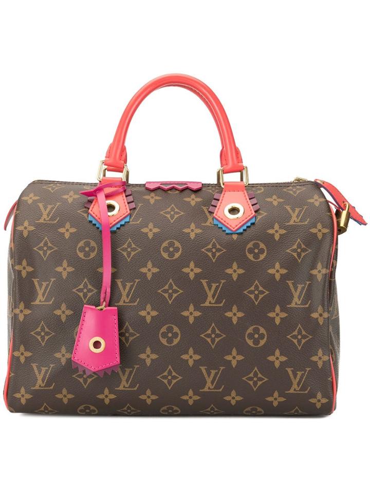 Louis Vuitton Vintage Speedy 30 Flamingo Monogram Tote - Brown