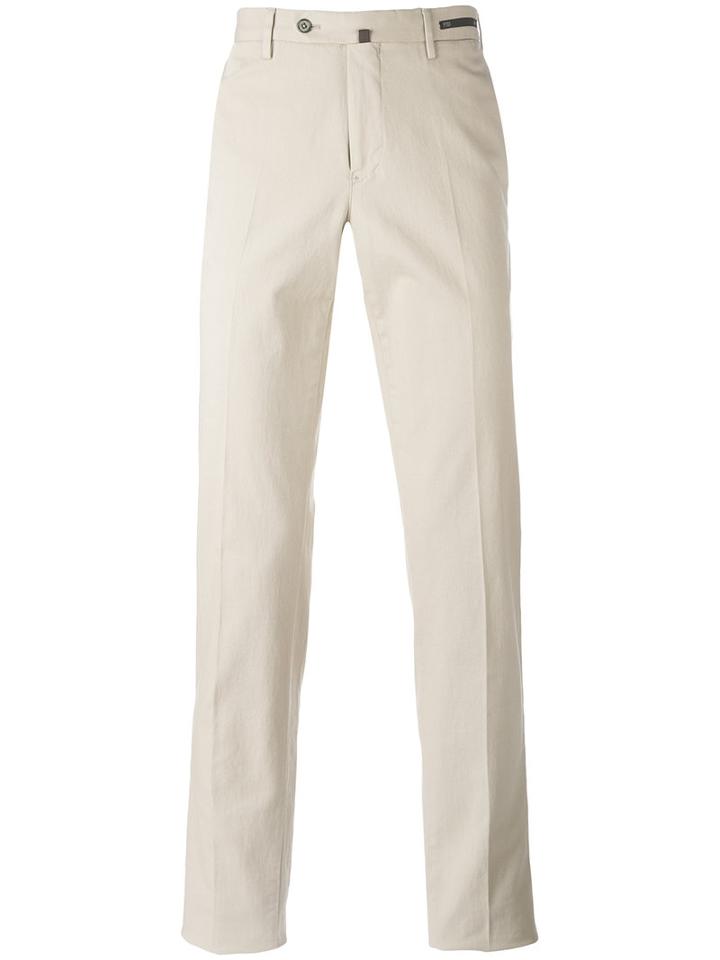 Pt01 - Tailored Straight Fit Trousers - Men - Cotton/spandex/elastane - 54, Nude/neutrals, Cotton/spandex/elastane