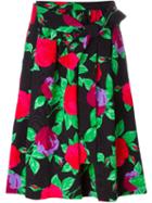 Yves Saint Laurent Vintage Rose Print Skirt