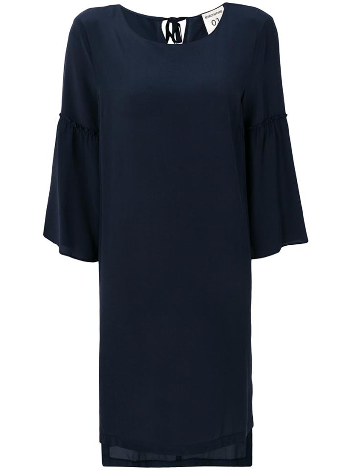 Semicouture Ruffle Detail Dress - Blue