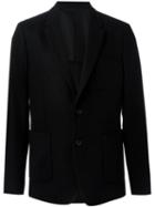 Ami Alexandre Mattiussi Patch Pockets Blazer, Men's, Size: 50, Black, Cotton/polyester/acetate/wool