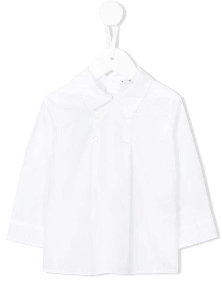 Fendi Kids - Layered Collar Blouse - Kids - Cotton - 12 Mth, White