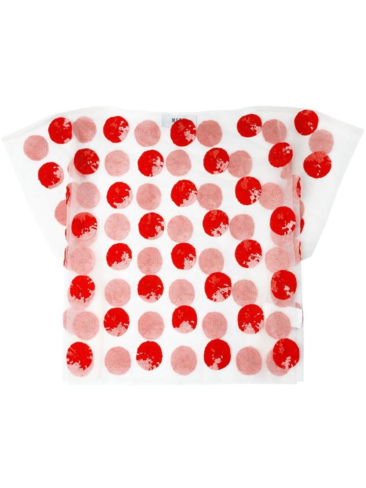 Msgm Sequin Embellished Dot T-shirt