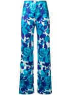 Richard Quinn Floral Print Trousers - Blue