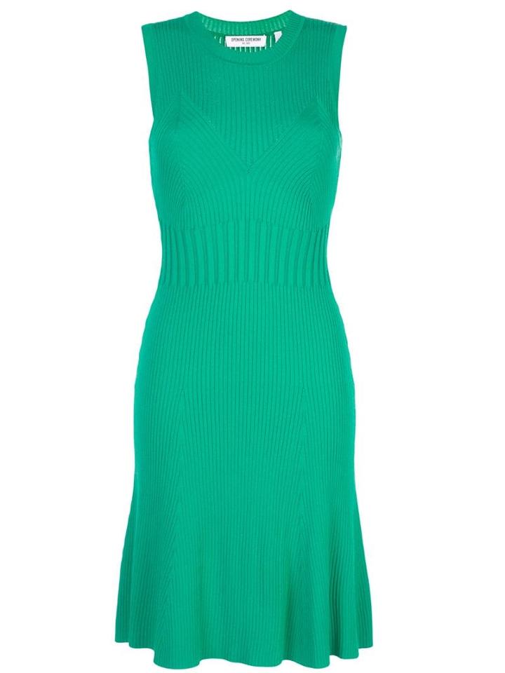 Opening Ceremony Rib Knit Dress - Green